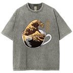 Coffee Wave Washed T-Shirt