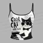 Cool Cat Jazz Club Top & Elasticated Trousers Two-Piece Set