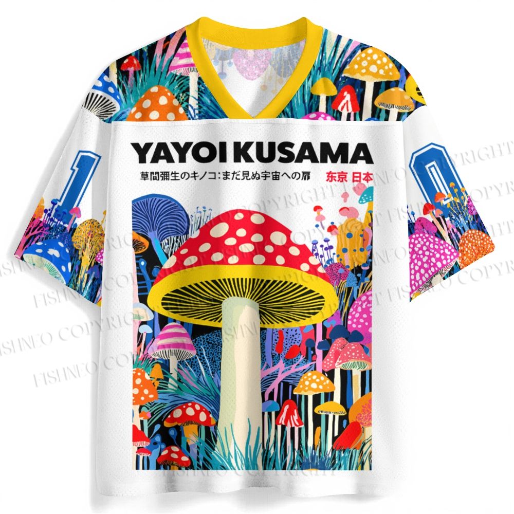 Yayoi Kusama Giant Red Mushroom Jersey Shirts