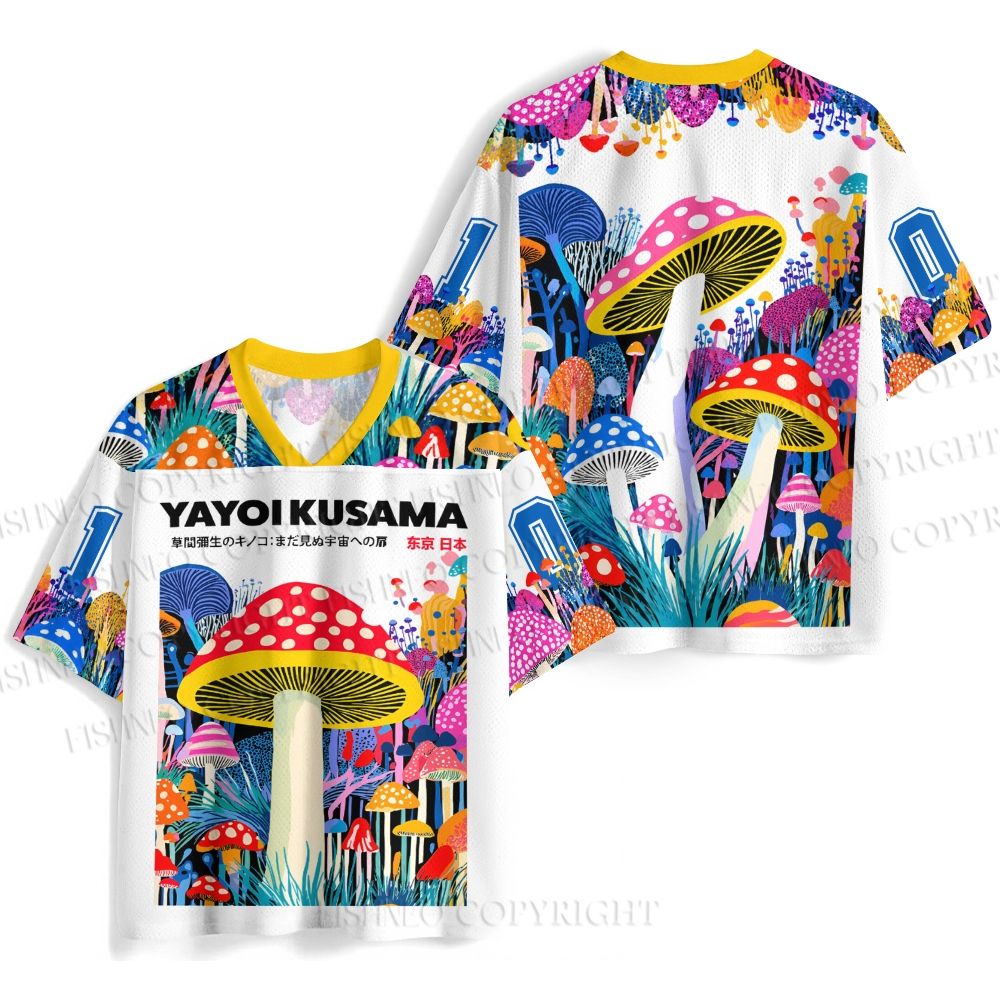 Yayoi Kusama Giant Red Mushroom Jersey Shirts