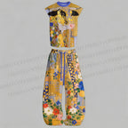 Men's Klimt Funny Cow Sleeveless Tank Top & Elasticated Trousers pants Two-Piece Streetwear Set