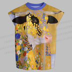 Men's Klimt Funny Cow Sleeveless Tank Top & Elasticated Trousers pants Two-Piece Streetwear Set