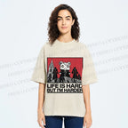 Unisex Life Is Hard But I'm Harder Printed Washed Tee