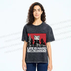 Unisex Life Is Hard But I'm Harder Printed Washed Tee