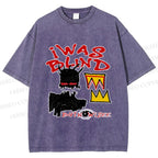 Unisex Jean-Michel Basquiat I Was Blind Printed Washed Tee