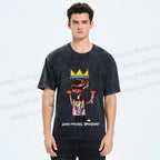 Unisex Jean-Michel Basquiat Printed Washed Tee