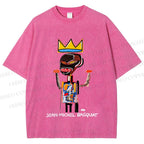 Unisex Jean-Michel Basquiat Printed Washed Tee