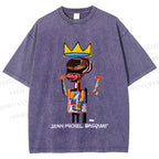 Unisex Jean-Michel Basquiat Printed Washed Tee