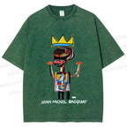 Unisex Jean-Michel Basquiat Printed Washed Tee