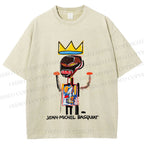 Unisex Jean-Michel Basquiat Printed Washed Tee