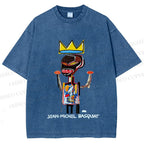 Unisex Jean-Michel Basquiat Printed Washed Tee