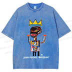 Unisex Jean-Michel Basquiat Printed Washed Tee