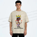 Unisex Jean-Michel Basquiat Printed Washed Tee