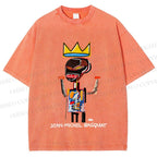 Unisex Jean-Michel Basquiat Printed Washed Tee
