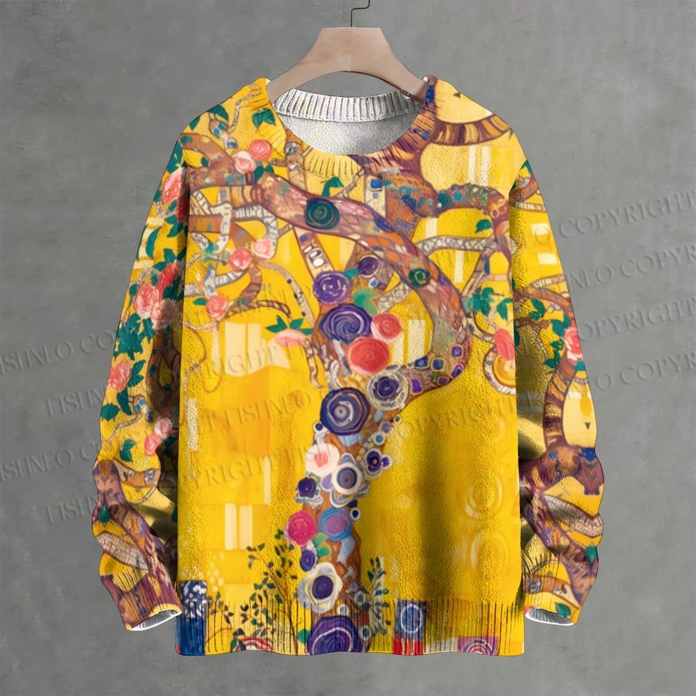 Klimt Tree Art Crew Neck Sweater