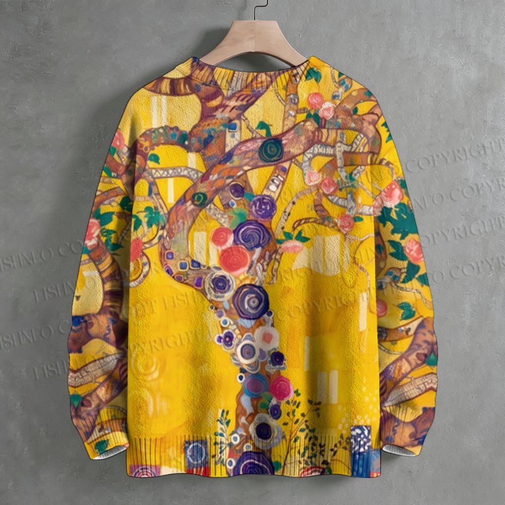 Klimt Tree Art Crew Neck Sweater