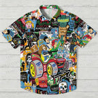 Jean-Michel Basquiat Graffiti Hawaiian Shirt