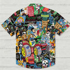 Jean-Michel Basquiat Graffiti Hawaiian Shirt