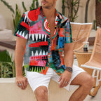 Abstract Monster Printed Hawaiian Shirt