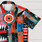 Abstract Monster Printed Hawaiian Shirt