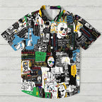 Jean-Michel Basquiat Graffiti Hawaiian Shirt