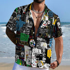 Jean-Michel Basquiat Graffiti Hawaiian Shirt