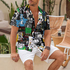 Jean-Michel Basquiat Graffiti Hawaiian Shirt