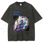 Unisex Klimt Die Jungfrau Printed Washed Tee