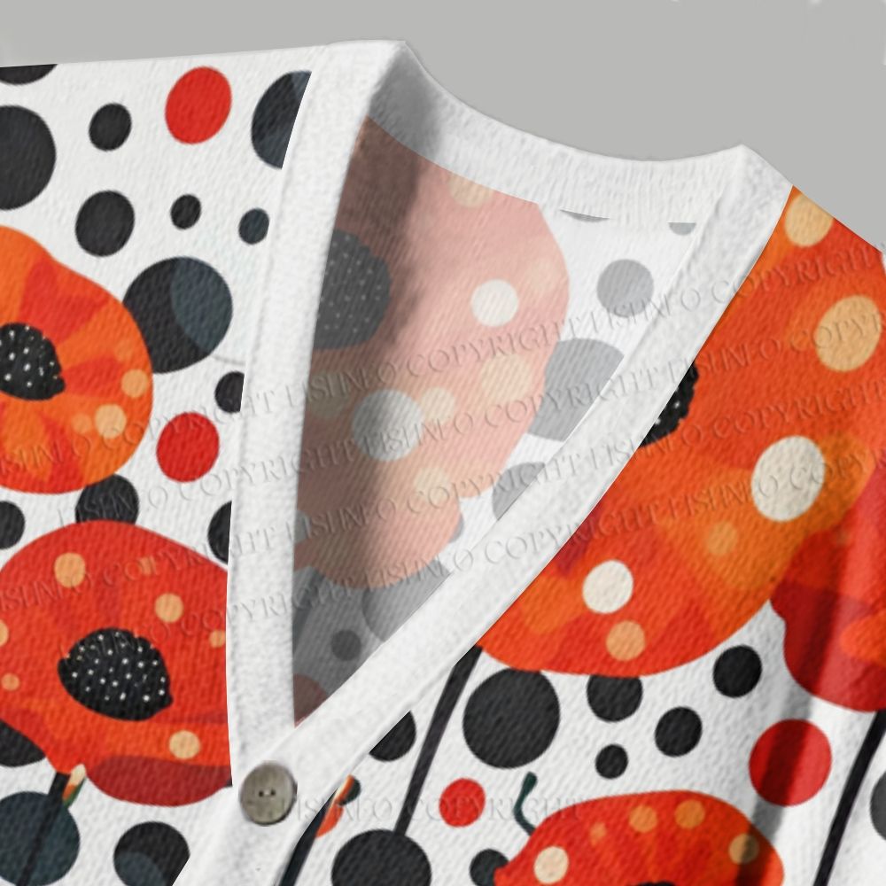 Japanese Yayoi Kusama Flower Ugly Cardigan Sweater