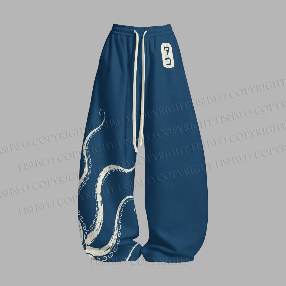 Unisex Octopus Japanese Style Loose Tank Top Set