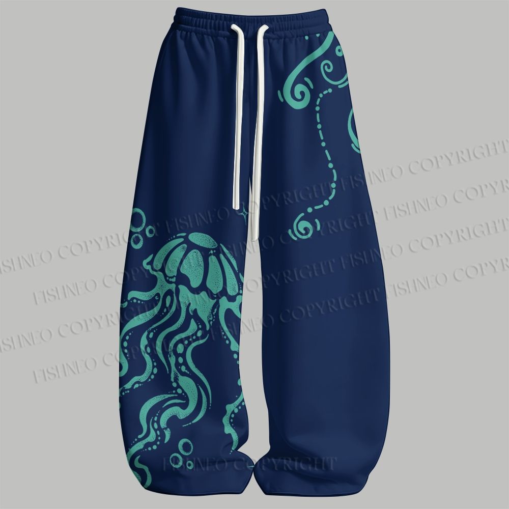 Men's Yayoi Kusama Jellyfish Sleeveless Tank Top & Elasticated Trousers pants Two-Piece Streetwear Set