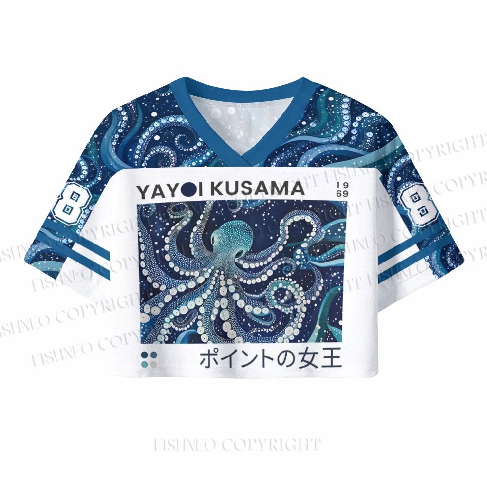 Yayoi Kusama Octopus Crop Sport Jersey Shirts