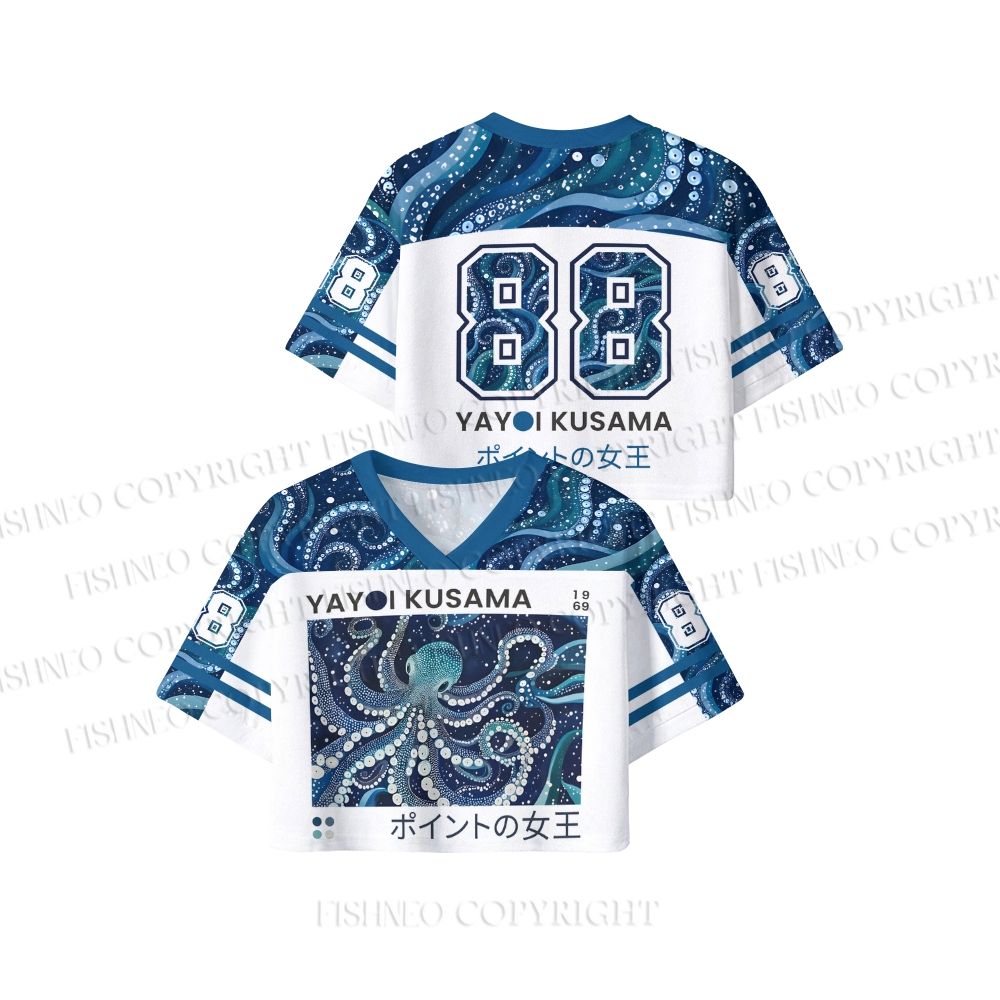 Yayoi Kusama Octopus Crop Sport Jersey Shirts
