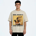 Unisex Capybara Eating Pasta Washed T-Shirt