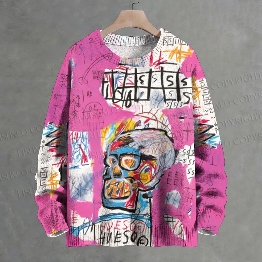Jean-Michel Basquiat Graffiti Crew Neck Sweater