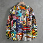 Jean-Michel Basquiat Graffiti Crew Neck Sweater
