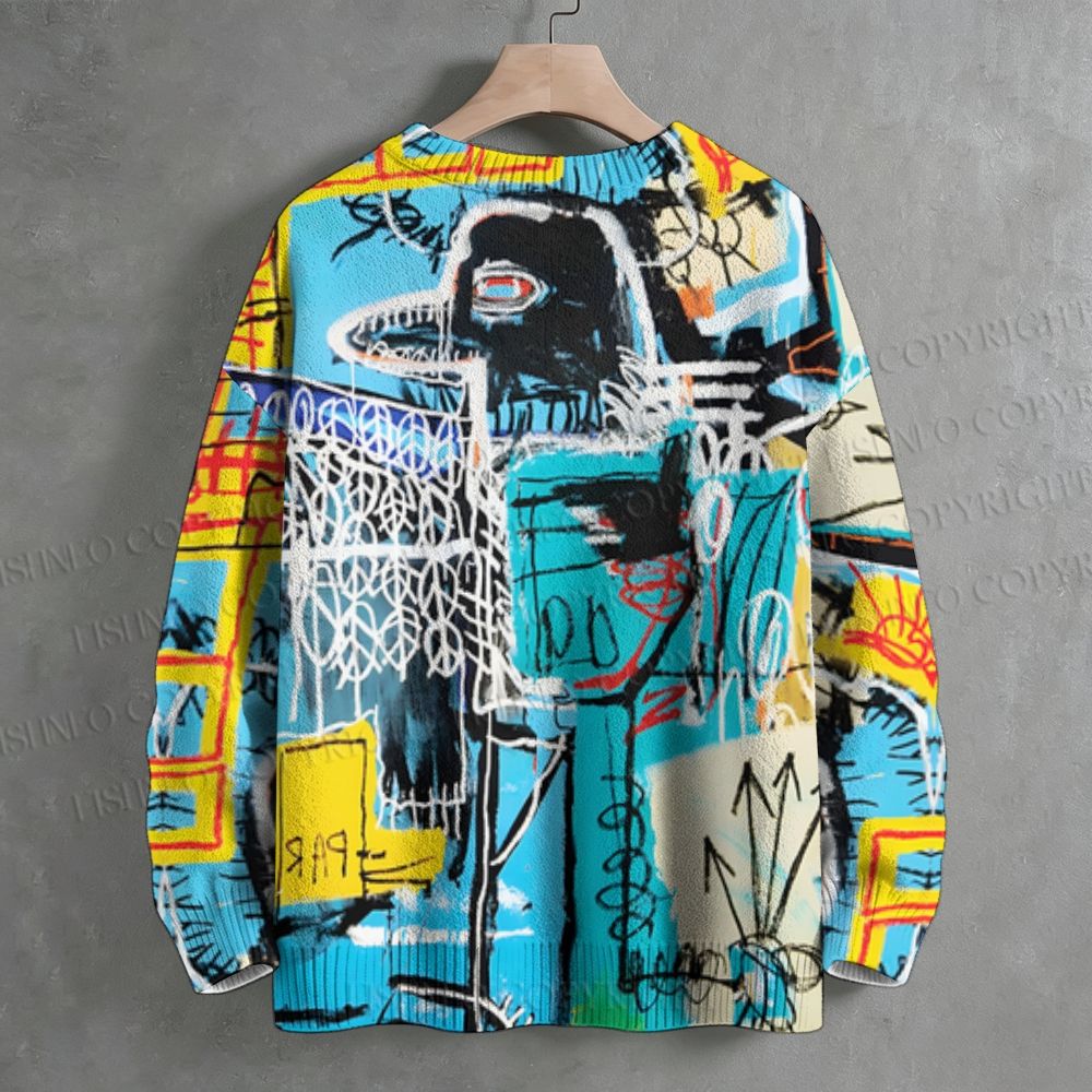 Jean-Michel Basquiat Graffiti Crew Neck Sweater