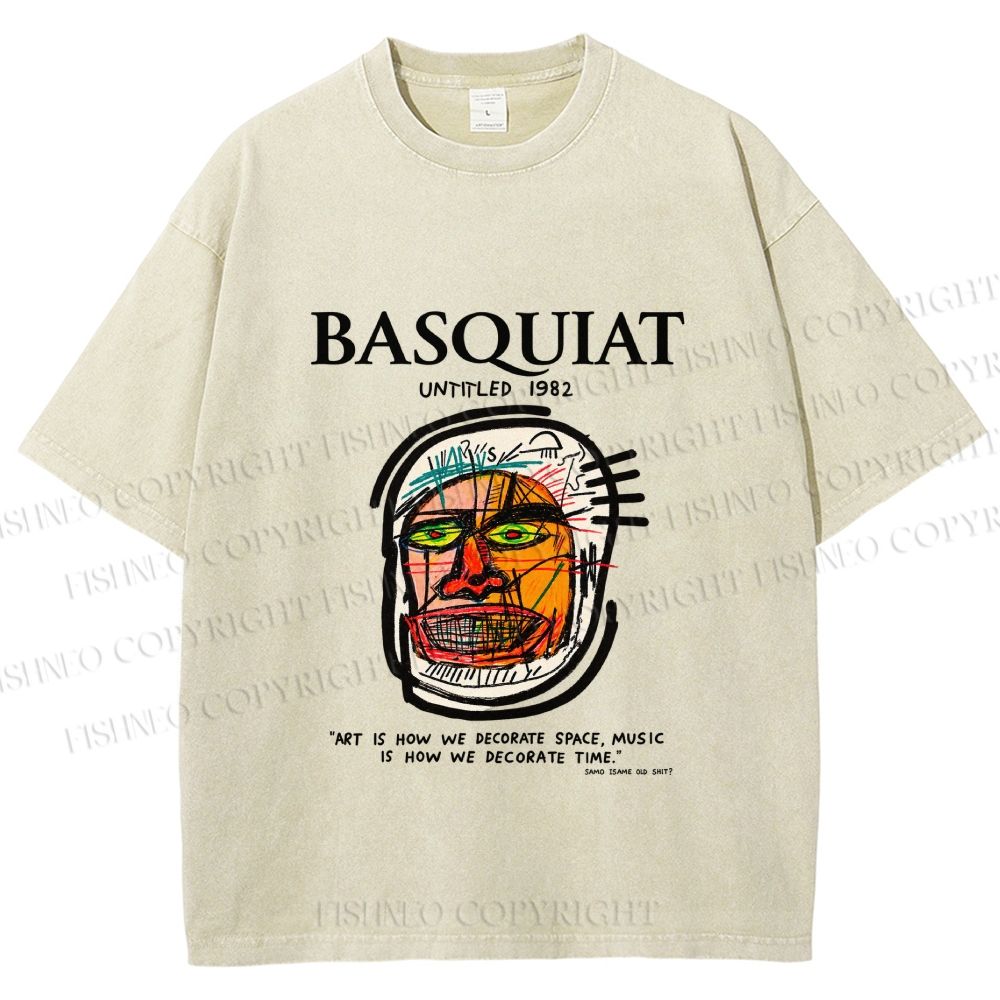 Unisex Jean-Michel Basquiat Untitled (Head) Printed Washed Tee