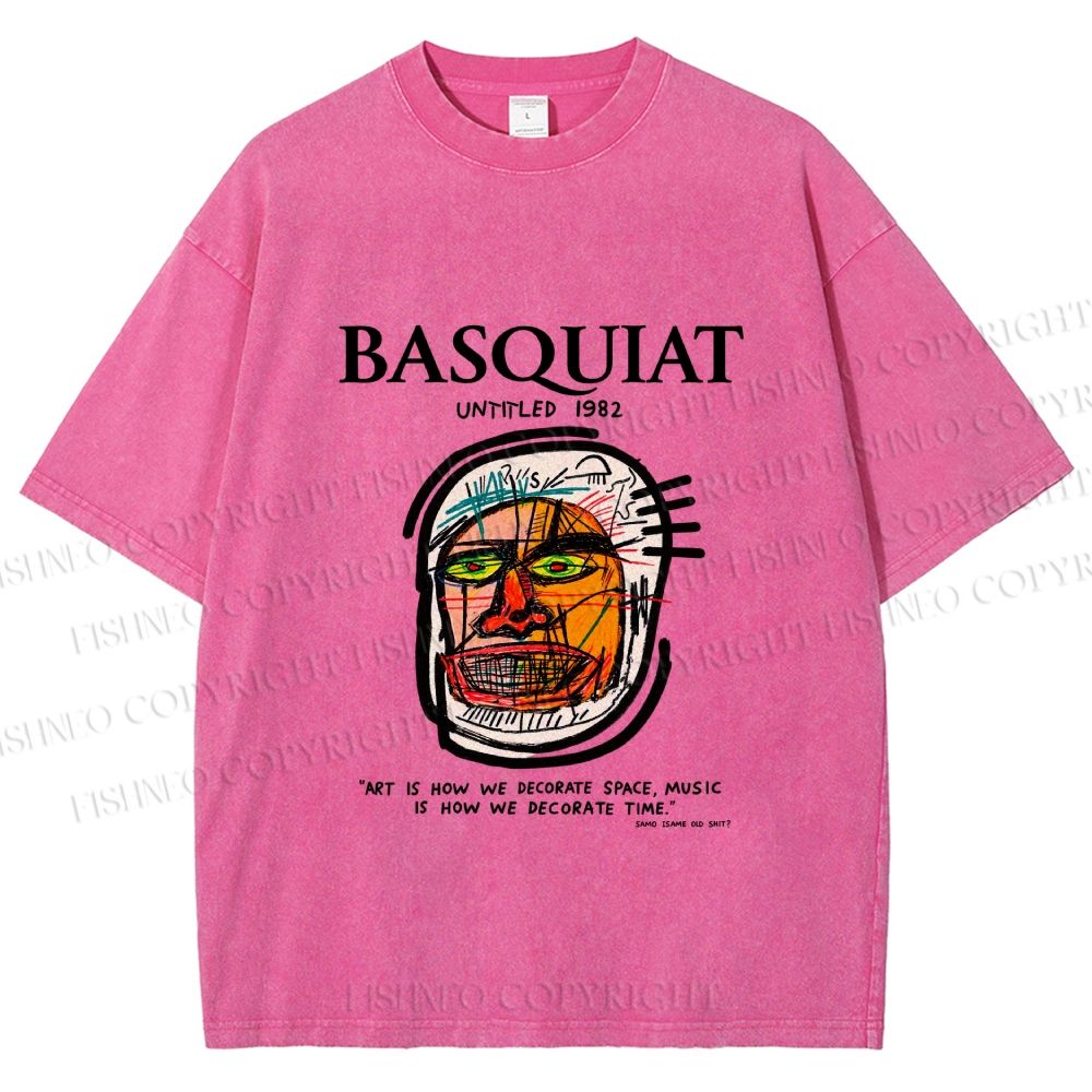 Unisex Jean-Michel Basquiat Untitled (Head) Printed Washed Tee
