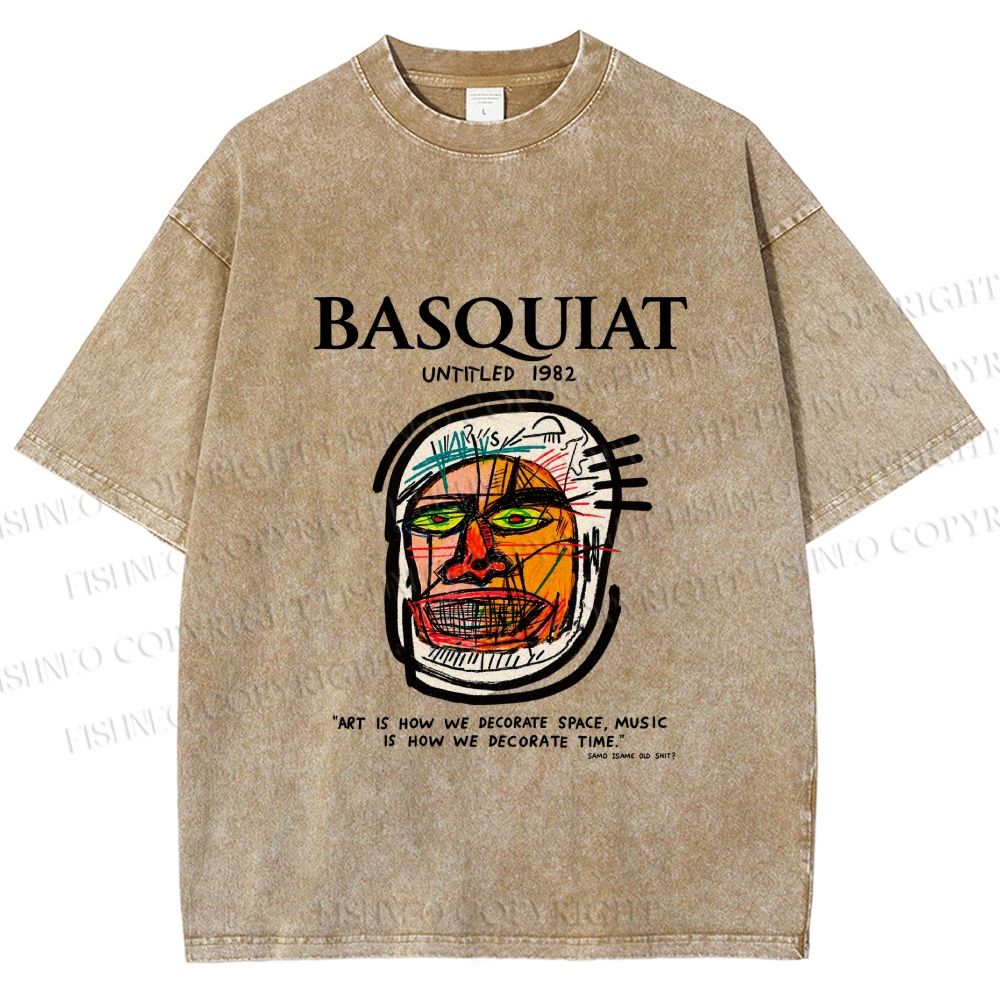 Unisex Jean-Michel Basquiat Untitled (Head) Printed Washed Tee