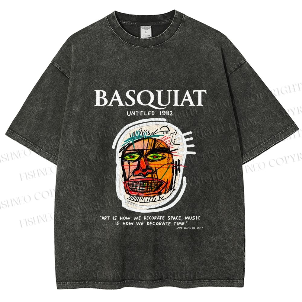 Unisex Jean-Michel Basquiat Untitled (Head) Printed Washed Tee