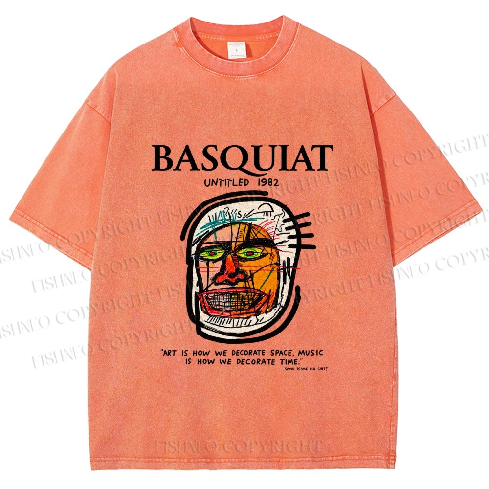 Unisex Jean-Michel Basquiat Untitled (Head) Printed Washed Tee