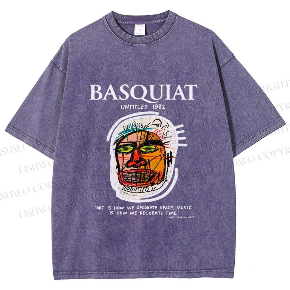 Unisex Jean-Michel Basquiat Untitled (Head) Printed Washed Tee