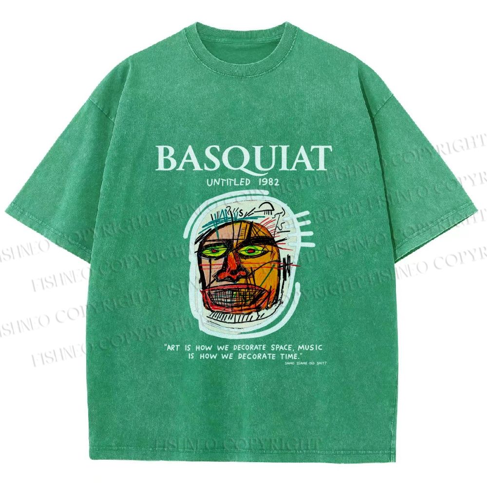 Unisex Jean-Michel Basquiat Untitled (Head) Printed Washed Tee