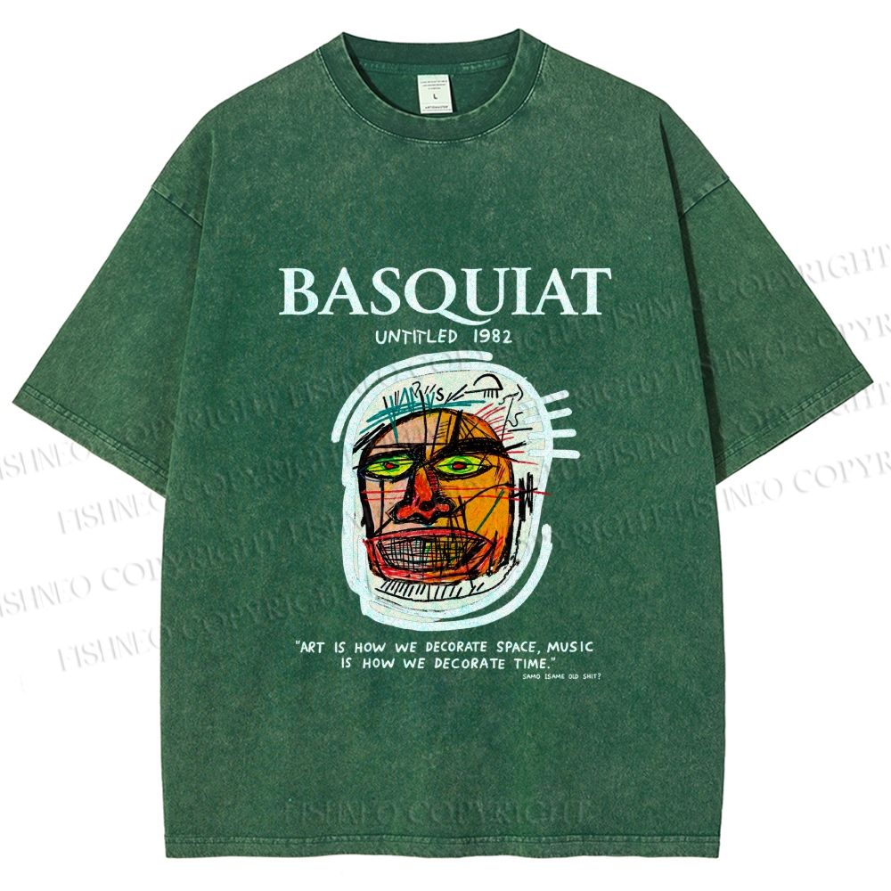 Unisex Jean-Michel Basquiat Untitled (Head) Printed Washed Tee