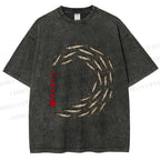 Unisex School of Anchovies Japanese Art Style Printed Washed Tee