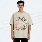 Unisex School of Anchovies Japanese Art Style Printed Washed Tee