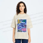 Unisex Fish in World Ocean Day Printed Washed Tee