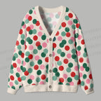 Christmas Dots Ugly Cardigan Sweater