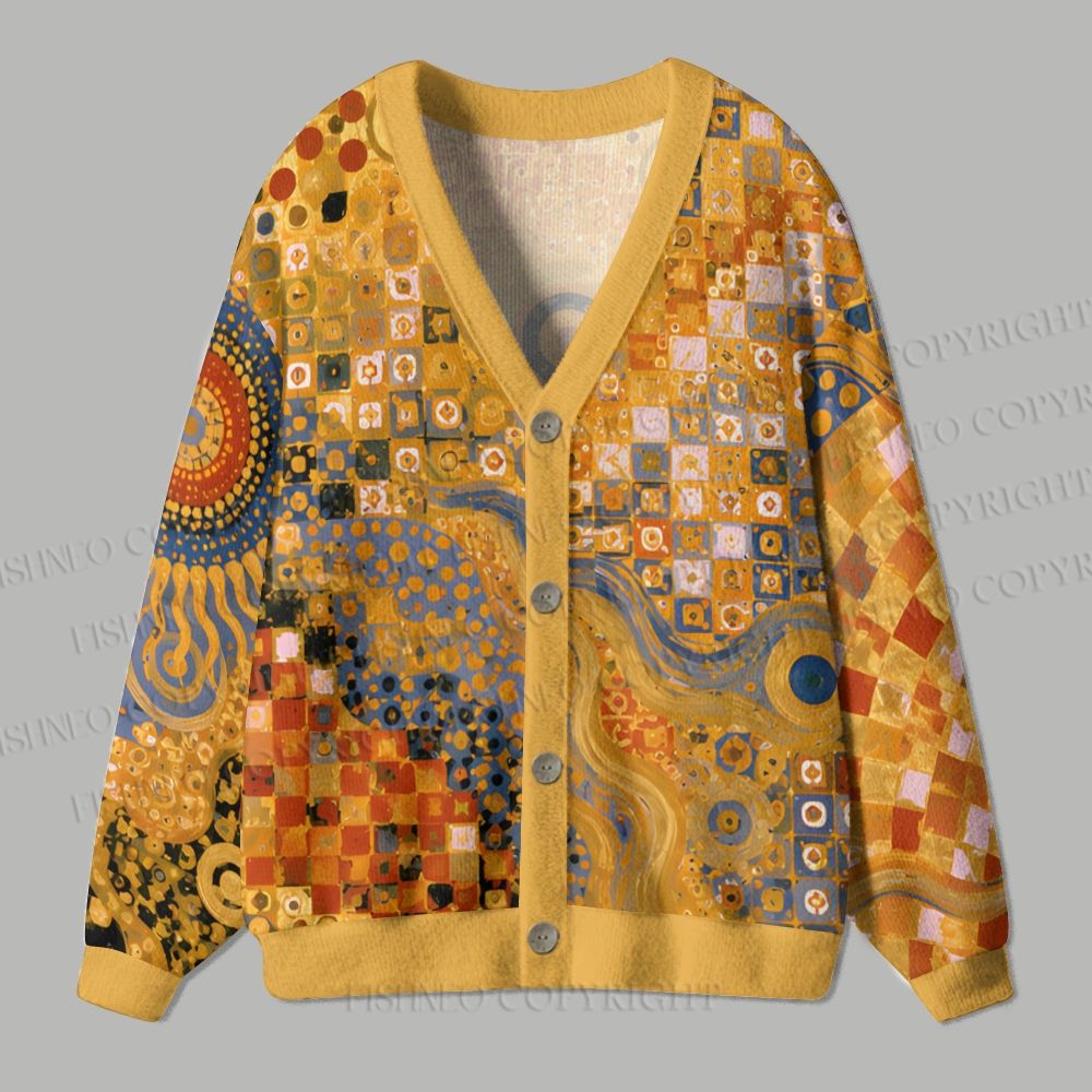 Klimt Art Ugly Cardigan Sweater